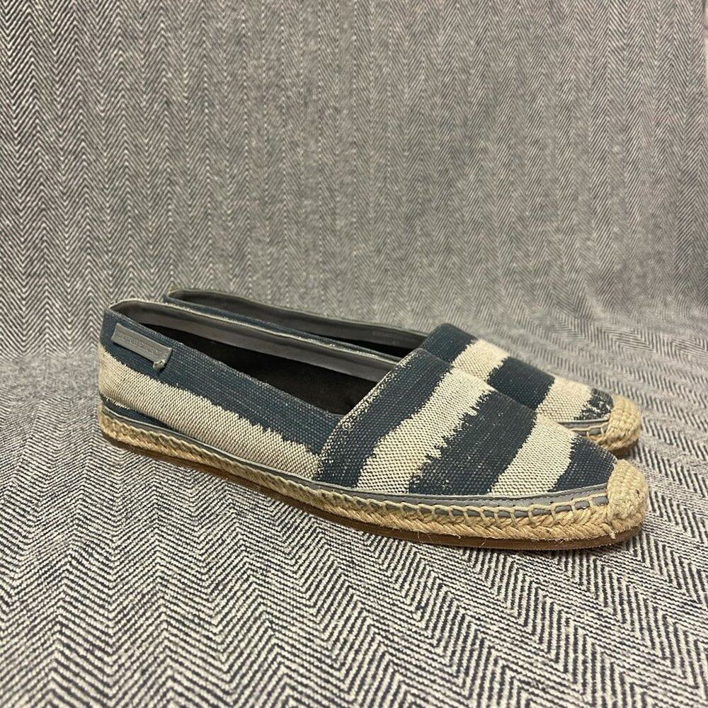BURBERRY - Hodgeson Resort Capsule Stripe Espadrille Slip-On Flat - Picture 2 of 9